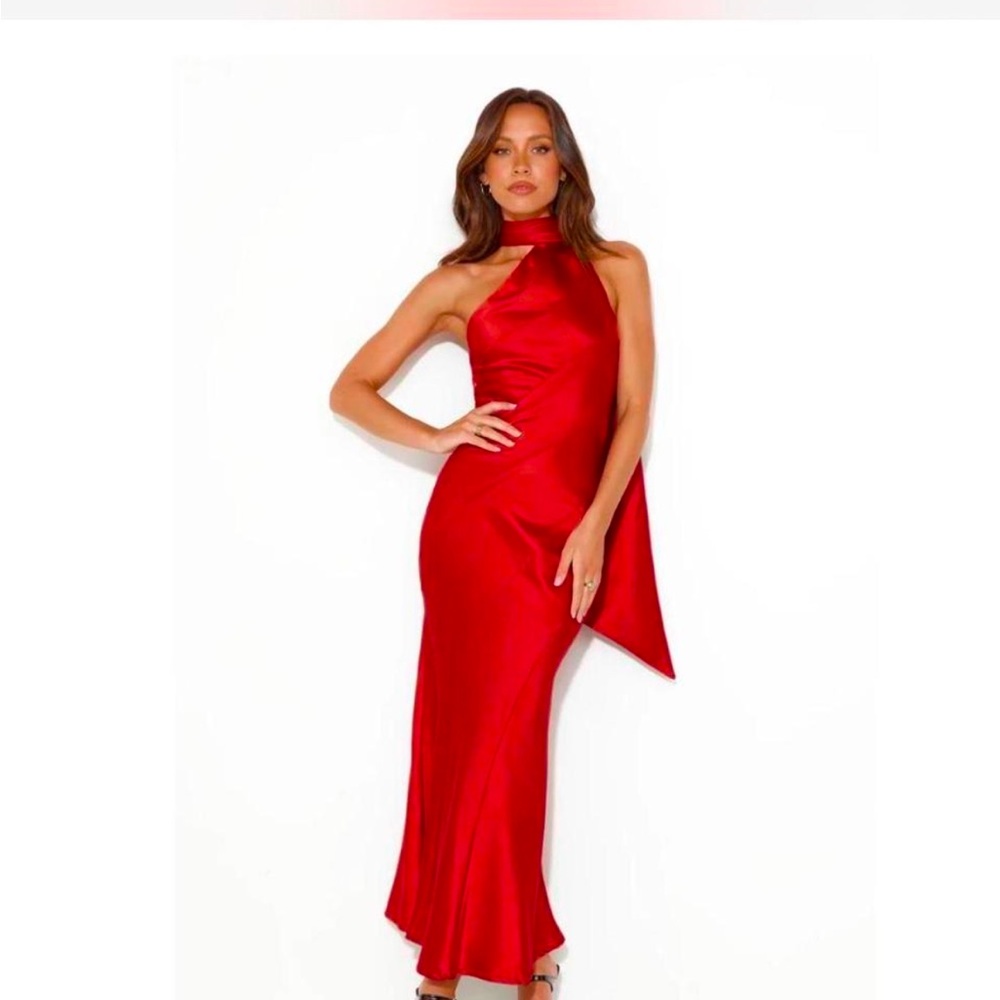 NWT Hello Molly Satin Red Dress
